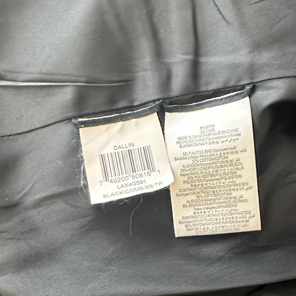 BCBGMaxAzria Black and Textured Gray Suit Jacket - Picture 8 of 10